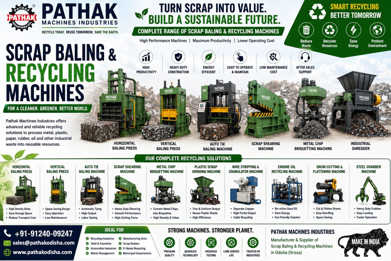 Drive Industrial Efficiency with Advanced Scrap Baling & Recycling Machines in Odisha