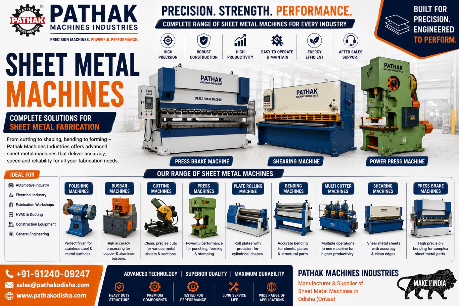 Top Sheet Metal Machines Manufacturer & Supplier in Odisha