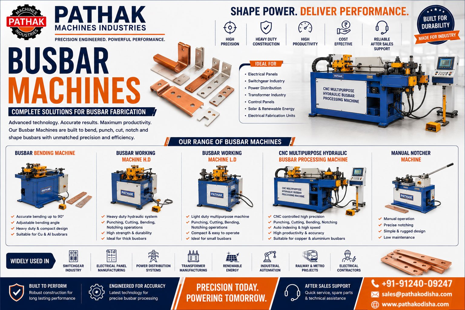 Professional Busbar Machines for Fast, Accurate Punching, Cutting & Bending Operations