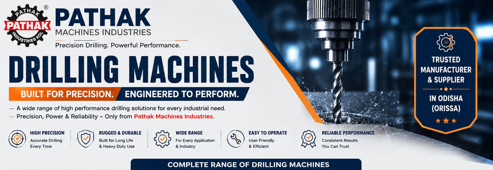 Leading Manufacturer and Supplier of Drilling Machines in Odisha
