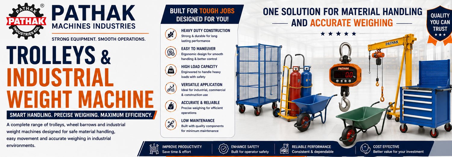 Reliable Material Handling Trolleys, Wheel Barrows, Crane Scales & Industrial Utility Equipment
