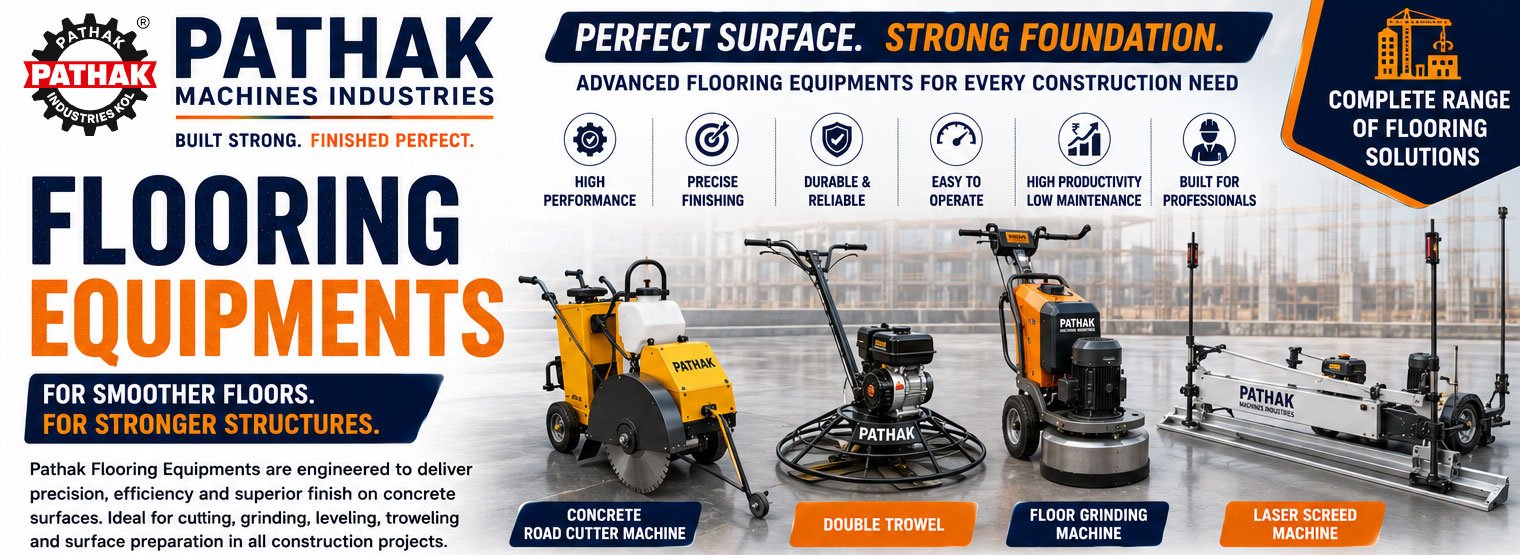 Professional Concrete Flooring Equipment for Cutting, Grinding, Screeding & Surface Finishing