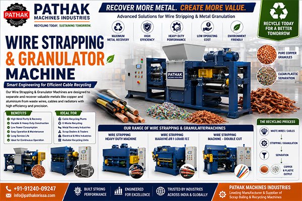 Wire Strapping And Granulator Machine