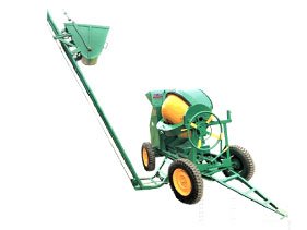 Ladder Lift With Concrete Mixture